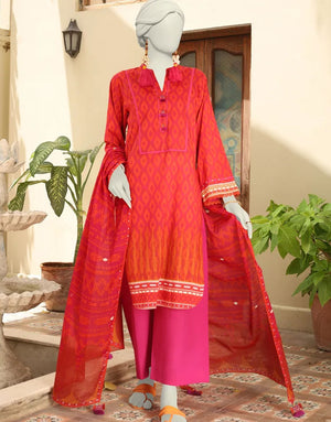 Junaid Jamshed 3PC Unstitched Printed Lawn Suit | JLAWN-S-24-573