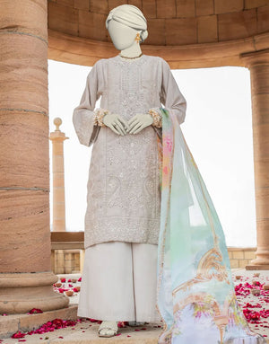 Junaid Jamshed 3 Piece Paper Cotton Dress | JJPW-S-JPS-24-3932