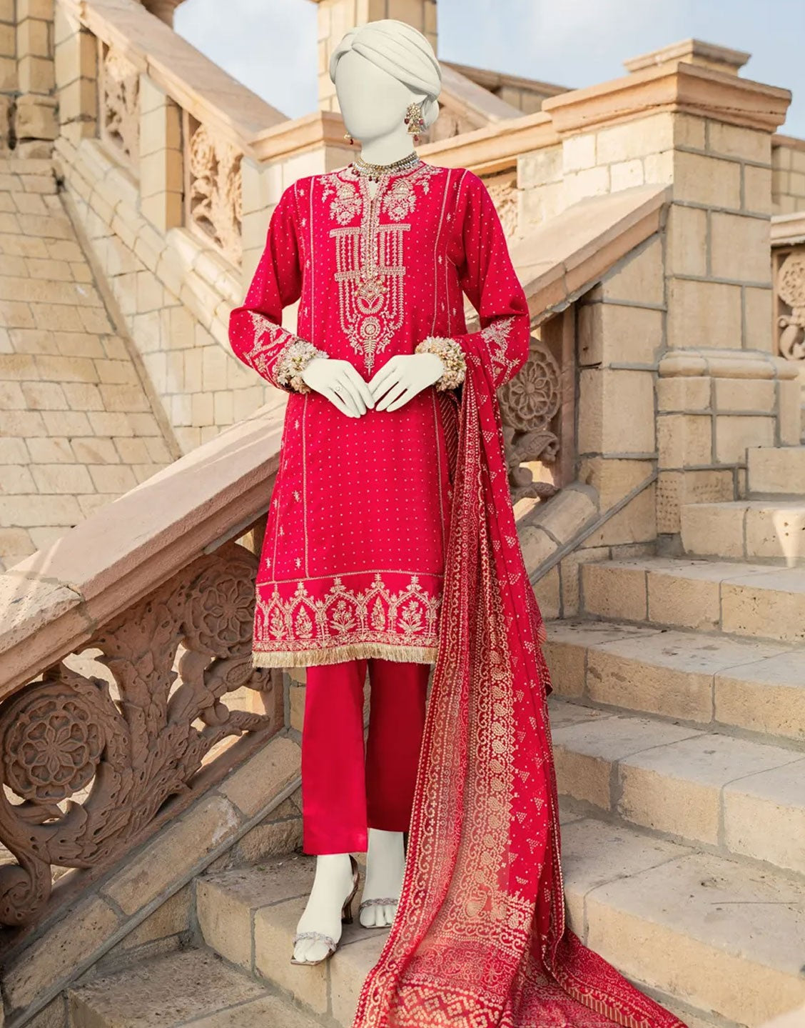 Junaid Jamshed 3PC Stitched Paper Cotton Suit | JJPW-S-JPS-24-3911