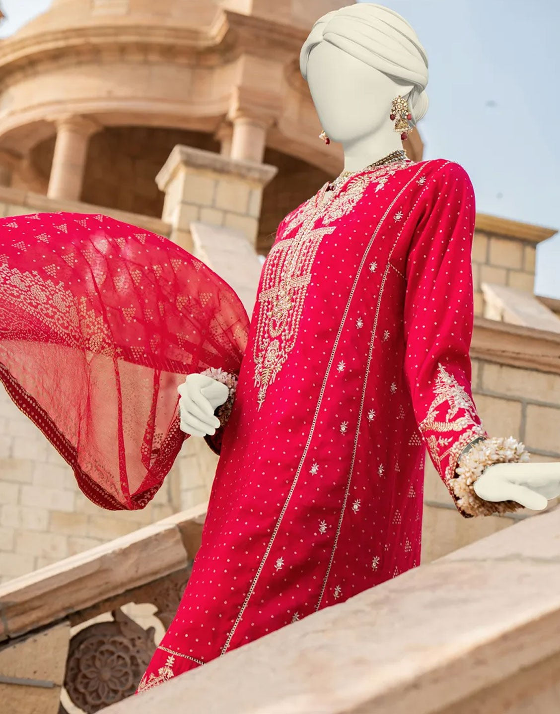 Junaid Jamshed 3PC Stitched Paper Cotton Suit | JJPW-S-JPS-24-3911