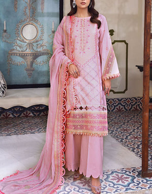 Lala Textiles Embroidered Summer Lawn Dress | Ocean LS-011