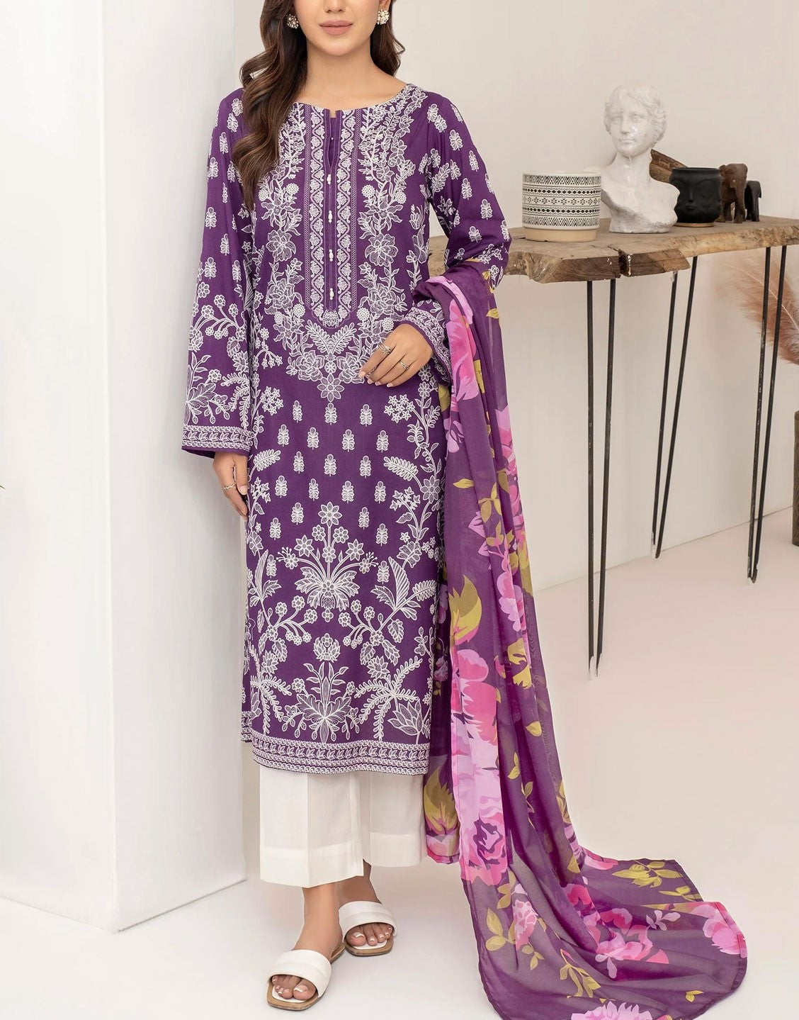 Limelight 2 Piece Summer Lawn Dress Design | U3467SD-2PC-610