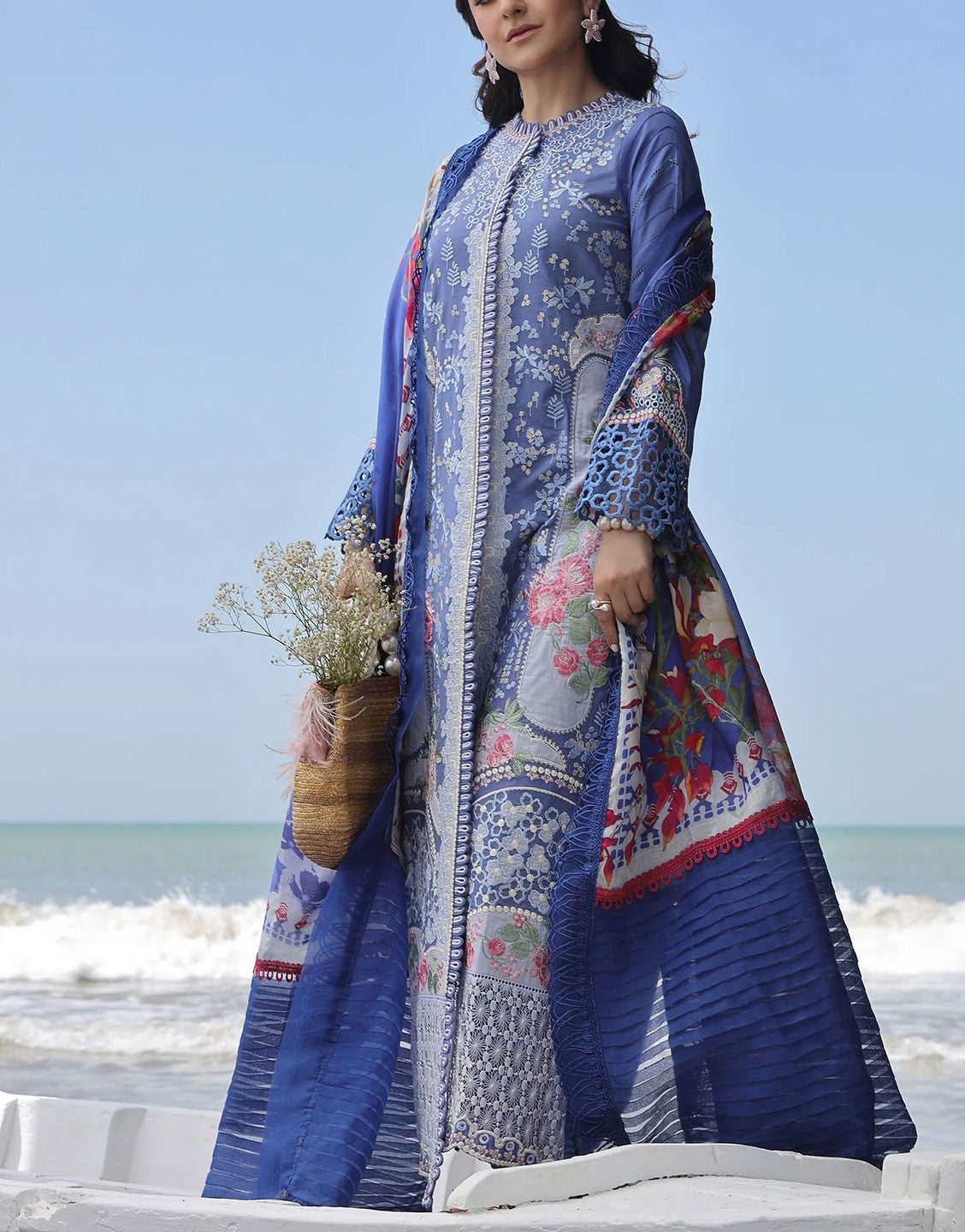 Maryam Hussain Fancy Embroidered Lawn Dress | Ayra L24-02