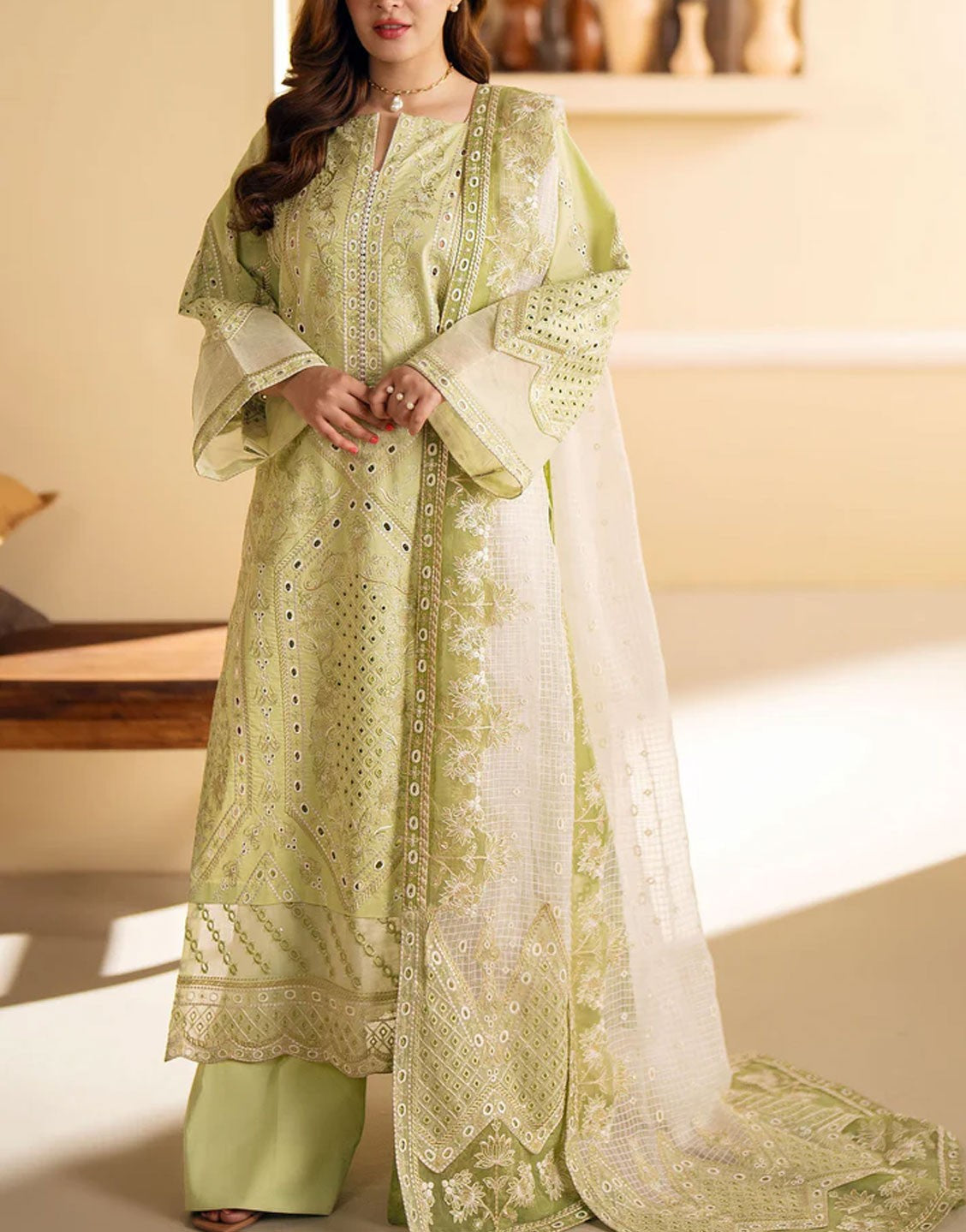Maryum N Maria Luxury Embroidered EID Lawn Design | Yulia - MS24-634