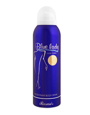 Original Rasasi Blue Lady Deodorant Body Spray - 200 ML