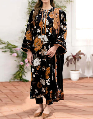 All-Over Digital Print Karandi Dress with Karandi Dupatta