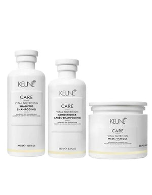 Bundle of 3 Keune Vital Nutrition Shampoo, Conditioner & Mask