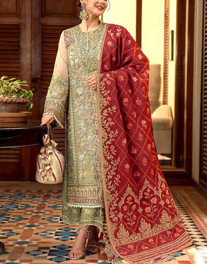 Luxury Handcrafted & Heavy Embroidered Organza Bridal Dress