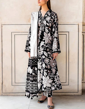 All-Over Digital Print Lawn Dress  with Voil Lawn Dupatta