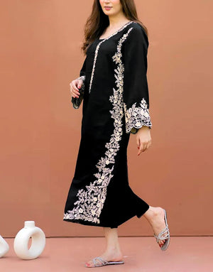 Elegant 2-Piece Embroidered Summer Lawn Dress
