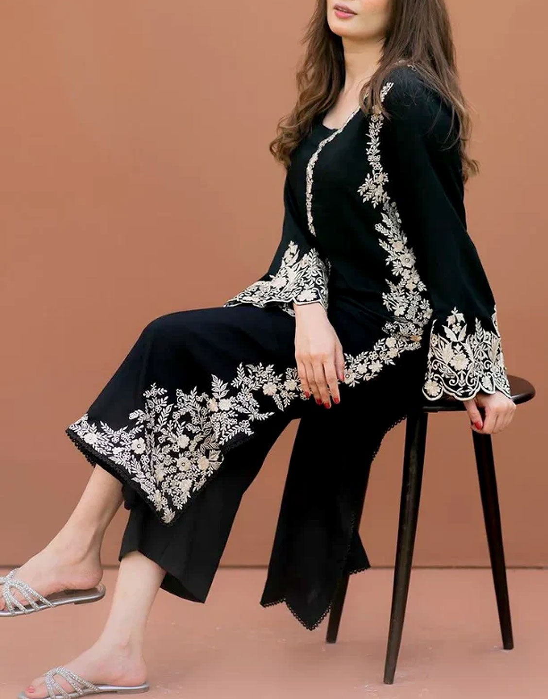Elegant 2-Piece Embroidered Summer Lawn Dress