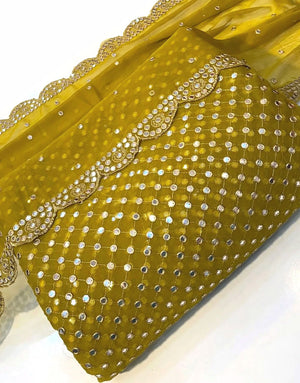 Hiba Bukhari Design: 3-Piece 9mm Chiffon Dress with Cutwork Dupatta