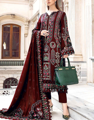 Cultural Inspired Embroidered Cotton Dress with Chiffon Dupatta