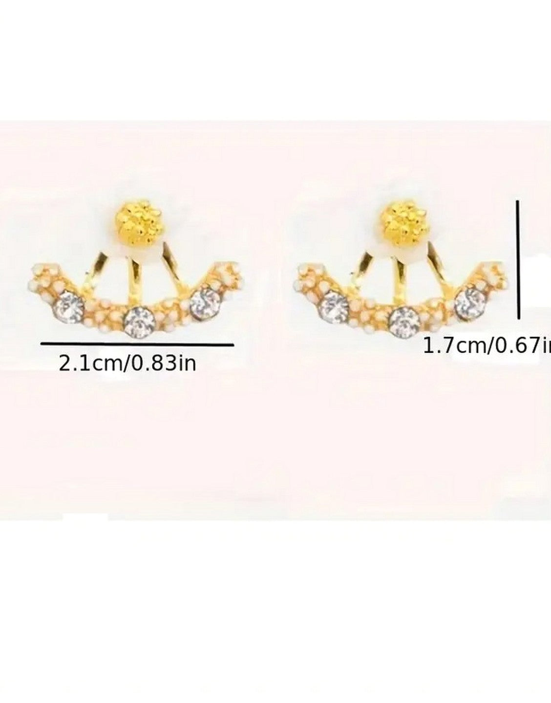 Elegant Daisy Flower Shape Back Hanging Ear Studs