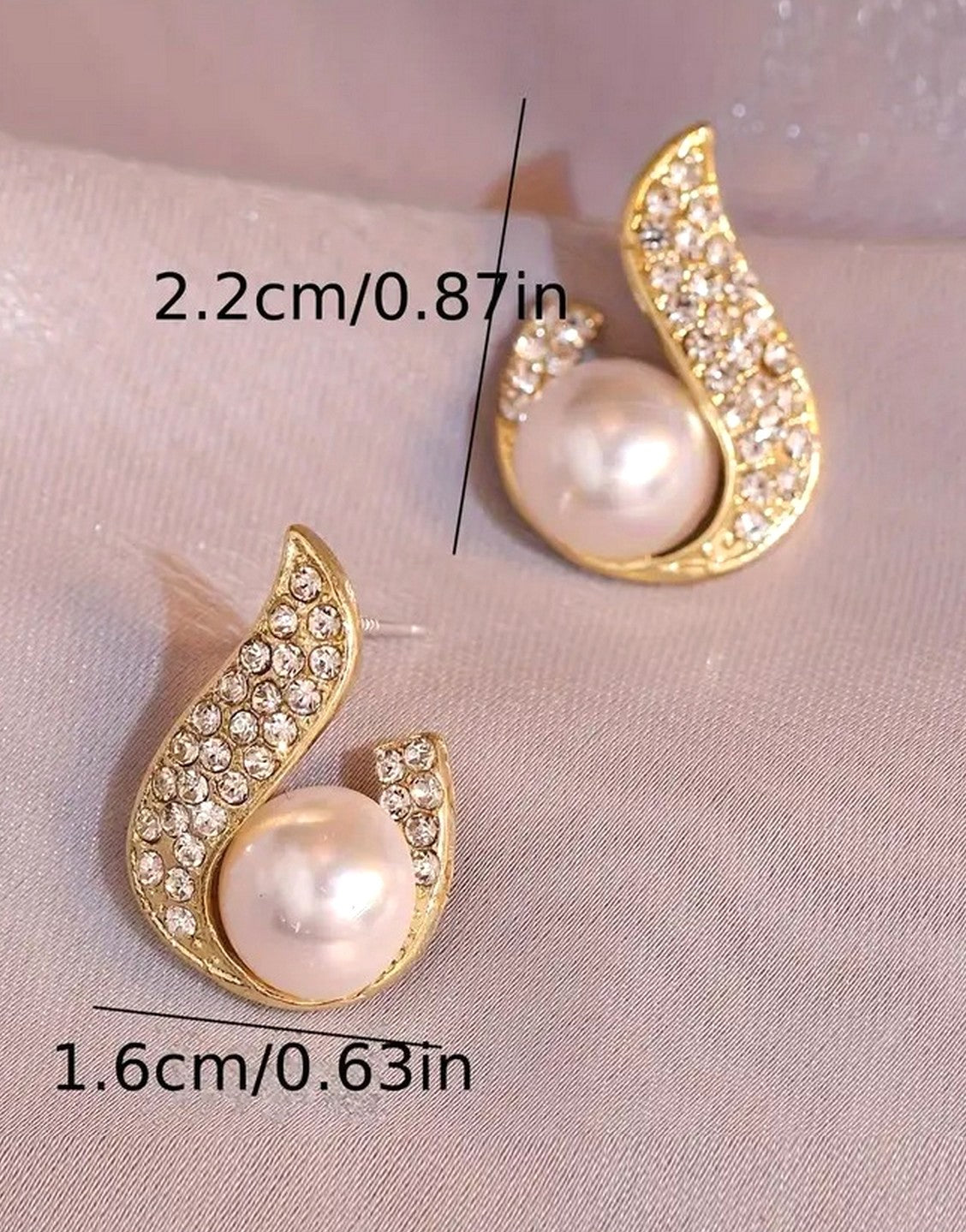 French Style Luxury Exaggerated Stud Earrings for Girls