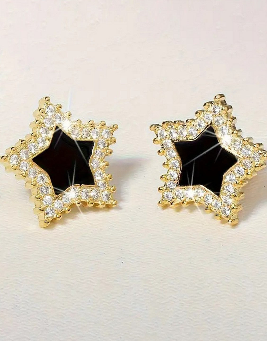 Star Shape Rhinestone Ear Studs Earrings