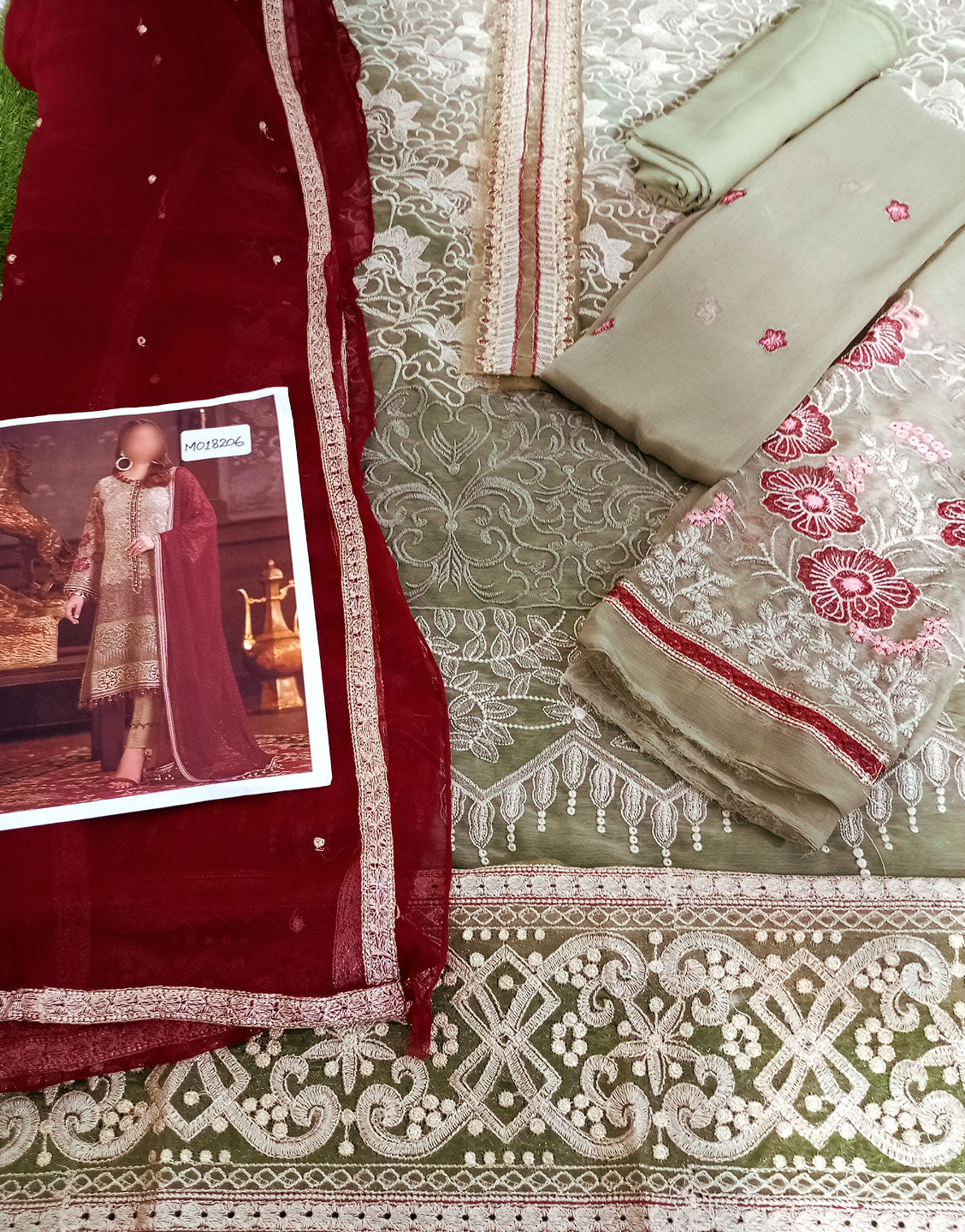 Elegant Formal Embroidered Chiffon Party Wear Dress