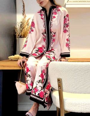 IB Angan All-Over Digital Print 3-Piece Khaddar Suit