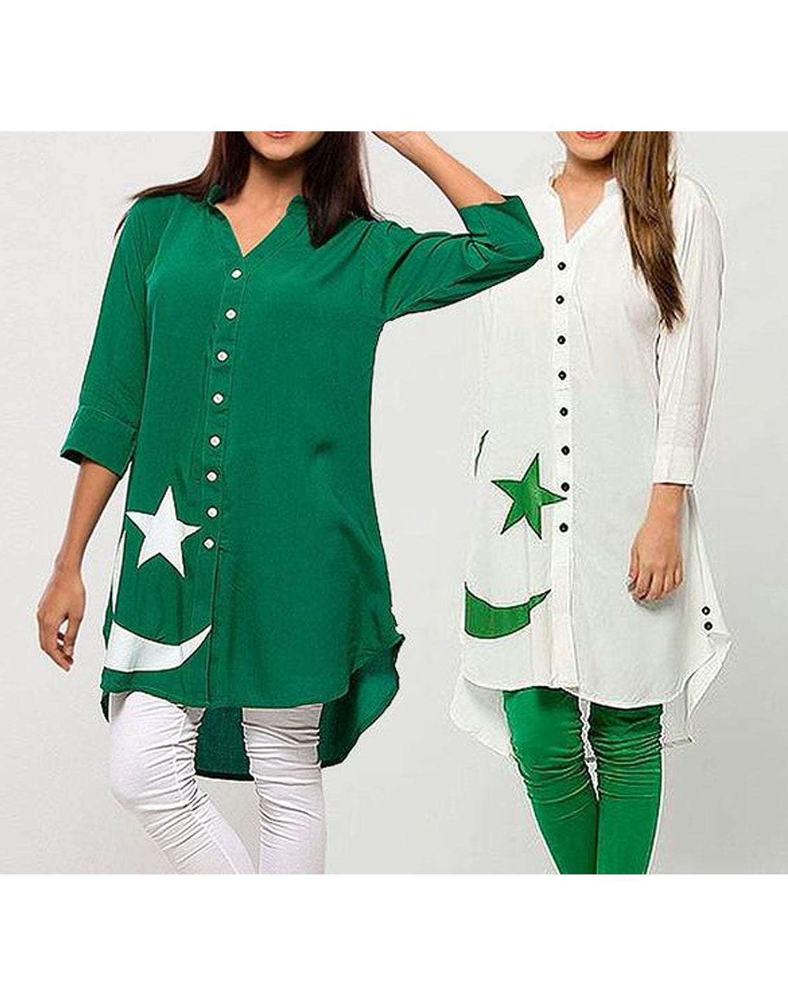 Pack of 2 Jashn-e-Azadi Kurtis with Tights