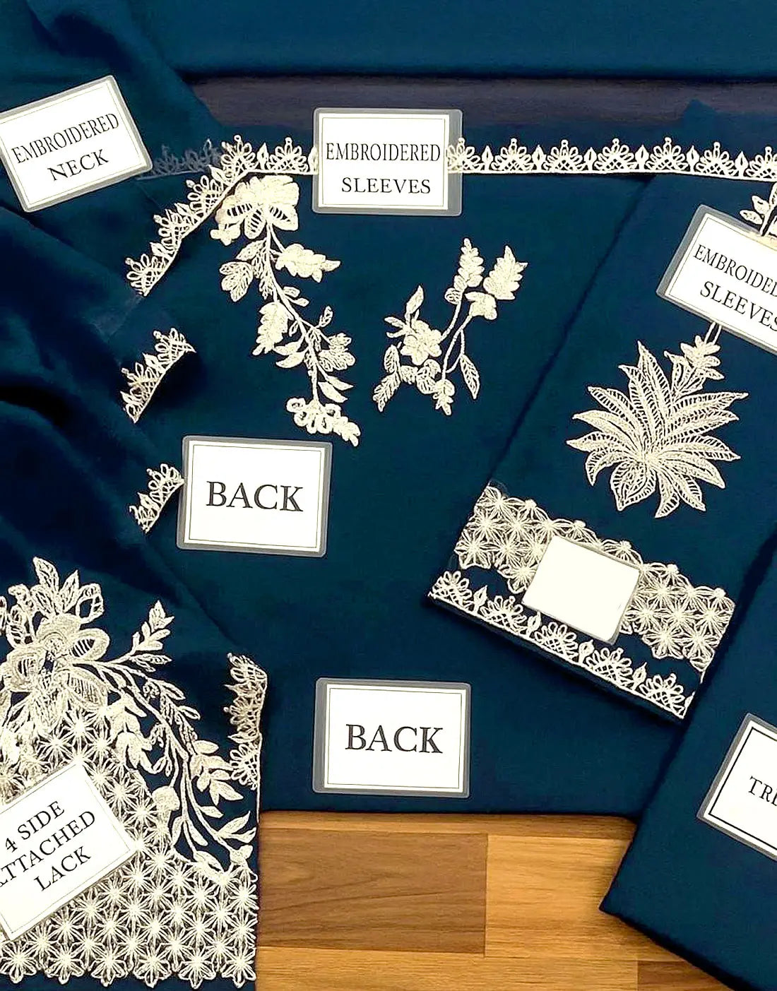 Elegant Decent Embroidered Zinc Color Chiffon Party Wear Dress