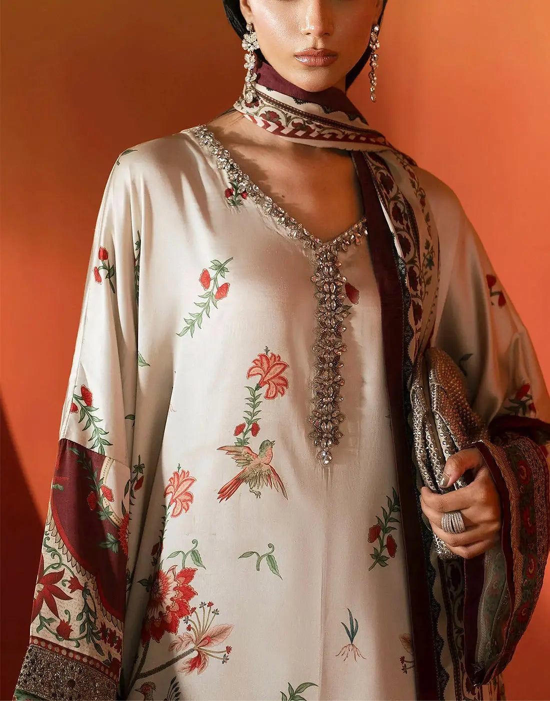 Trendy Embroidered Silk Modern Kaftan Dress – For Formals & Party Wear 2026