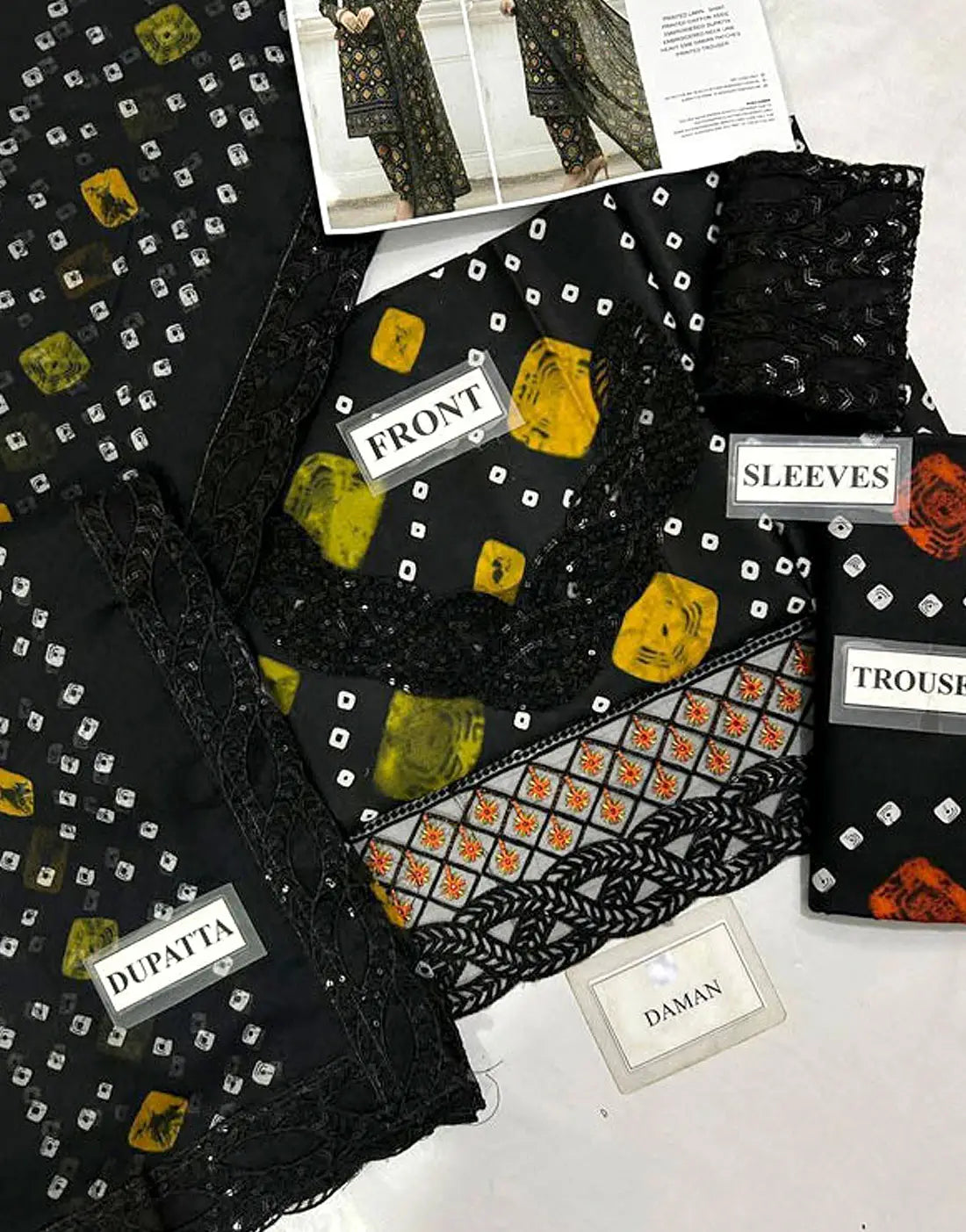 Stylish All-Over Digital Chunri Print Lawn Suit for Daily and Party Use