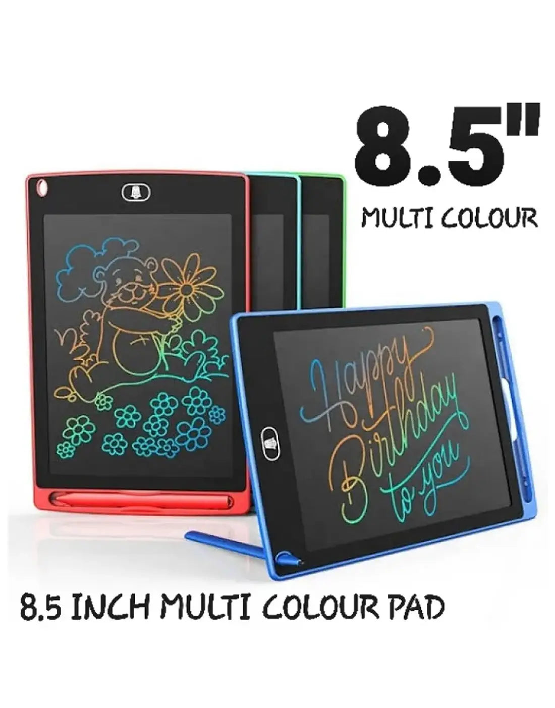 Kids Learning Gift Pack β 8.5" LCD Writing Tablet + 4 Sank Magic Reusable Practice Copybooks