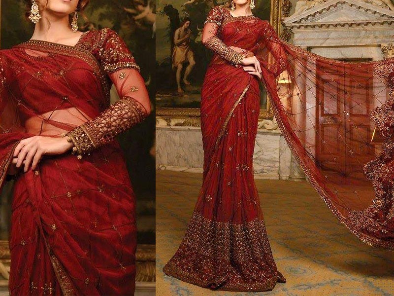 Trend of Saree Dresses for Wedding in Pakistan