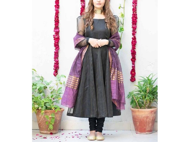 Banarsi Style Masoori Dress with Organza Jacquard Dupatta