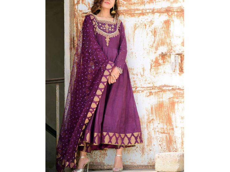 Banarsi Style Masoori Dress with Organza Jacquard Dupatta