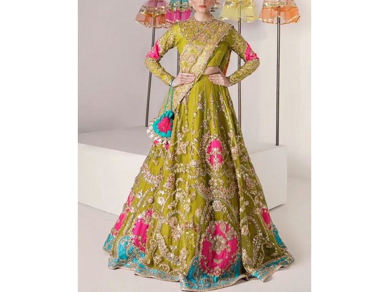 Banarsi Style Masoori Dress with Organza Jacquard Dupatta