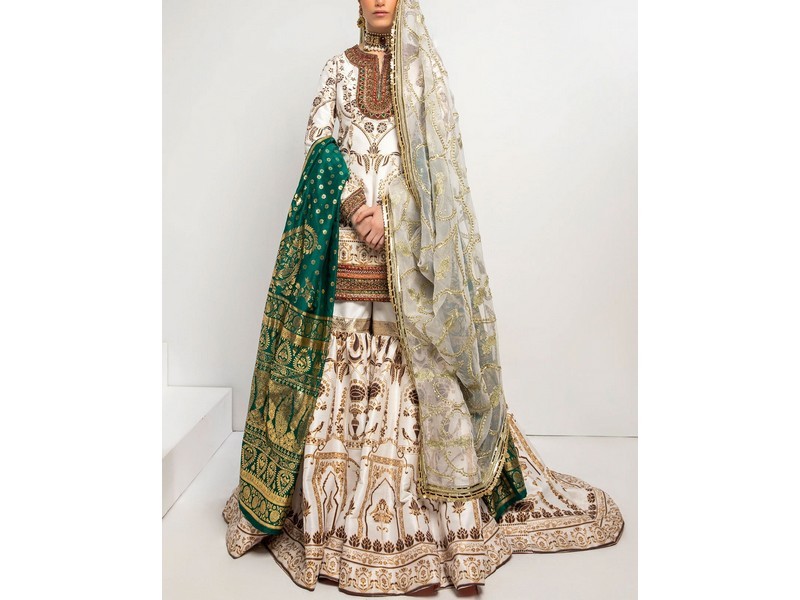 Banarsi Style Masoori Dress with Organza Jacquard Dupatta