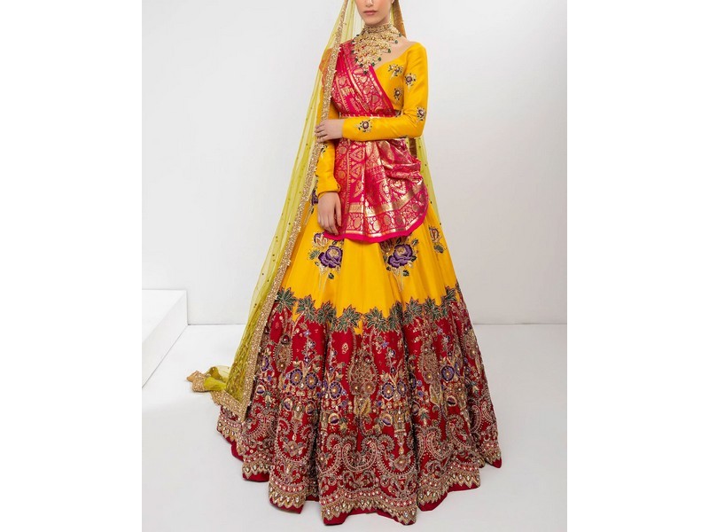 Banarsi Style Masoori Dress with Organza Jacquard Dupatta