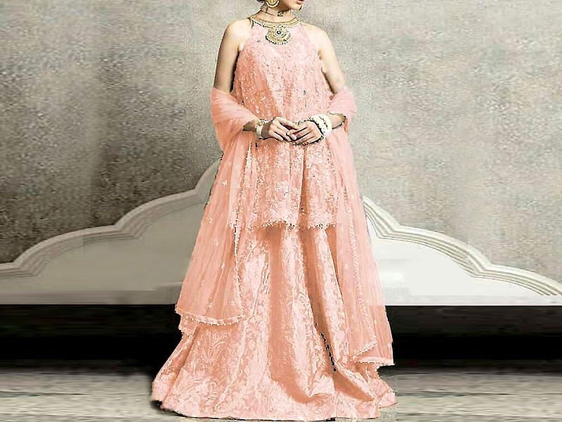 Banarsi Style Masoori Dress with Organza Jacquard Dupatta