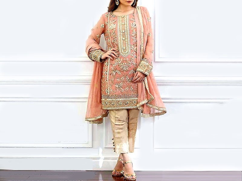 Banarsi Style Masoori Dress with Organza Jacquard Dupatta