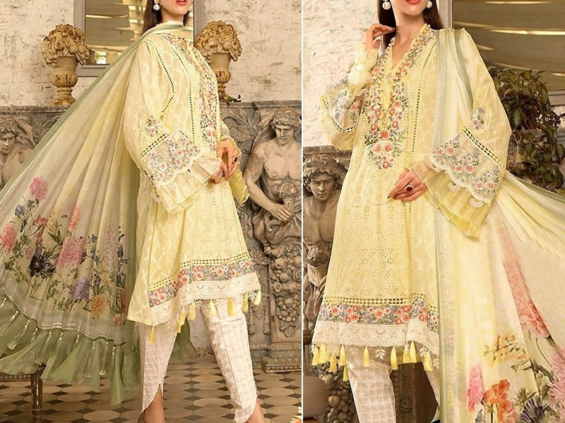 Banarsi Style Masoori Dress with Organza Jacquard Dupatta