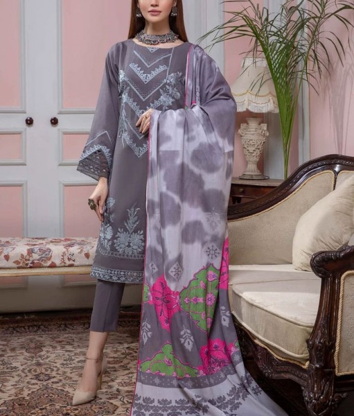 Heavy Embroidered Velvet Party Wear Dress with Jamawar Trouser