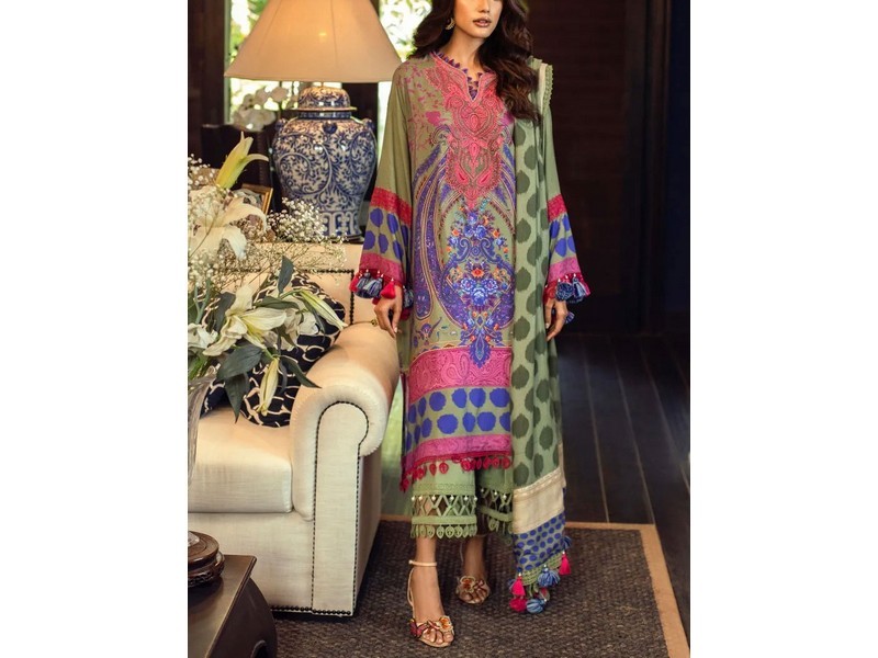 Digital Print 2-Piece Linen Dress 2022