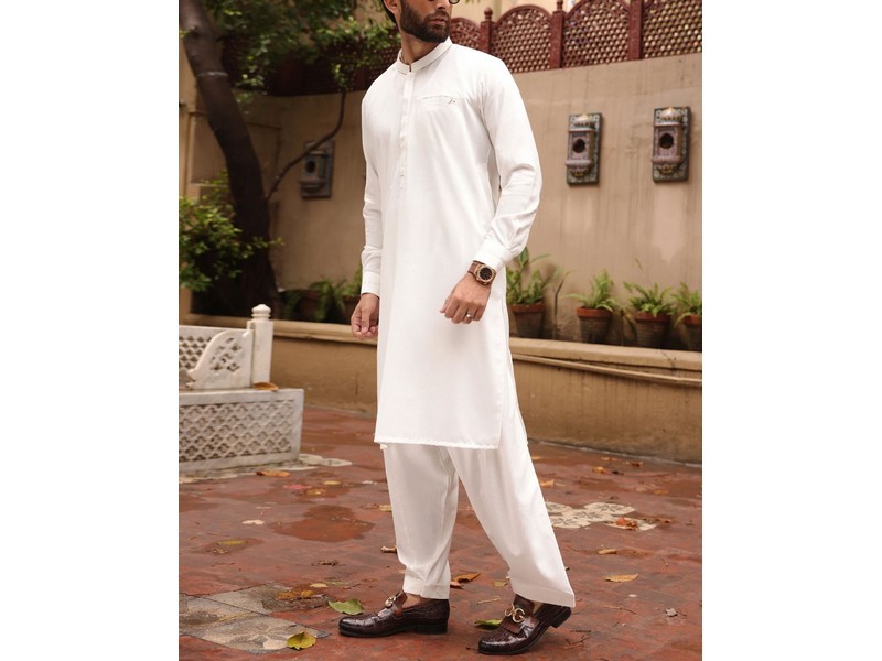 IB Swiss Fashion Soft Egyptian Cotton Unstitched Men's Shalwar Kameez