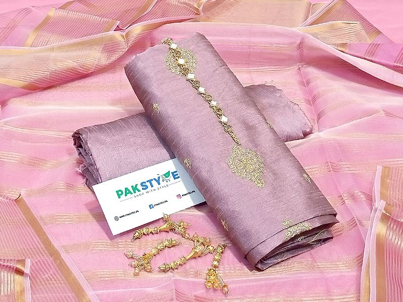 Banarsi Style Raw Silk Dresses 2025 Online in Pakistan