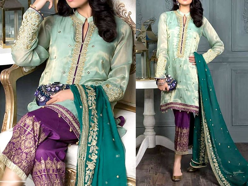 Heavy Embroidered with Mirror Work Masoori Party Wear Dress 2024 Price in Pakistan
