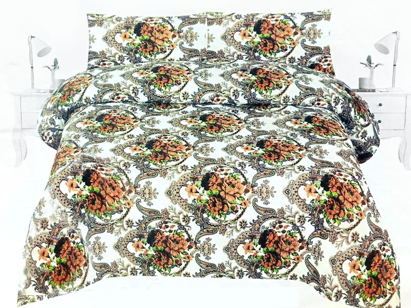 King Size Cotton Bed Sheet with 2 Pillow Covers Price in Pakistan