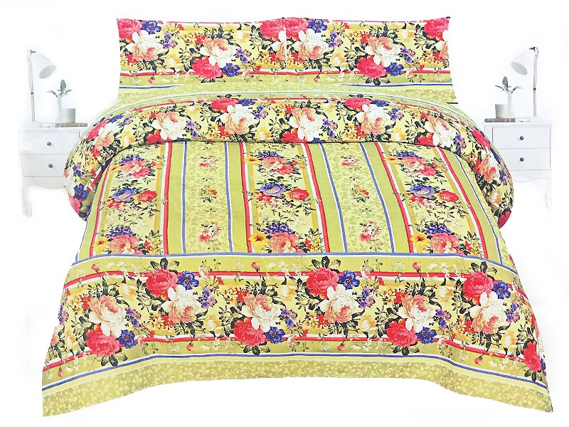 King Size Polyester Cotton Bed Sheet with 2 Pillow Covers Price in Pakistan