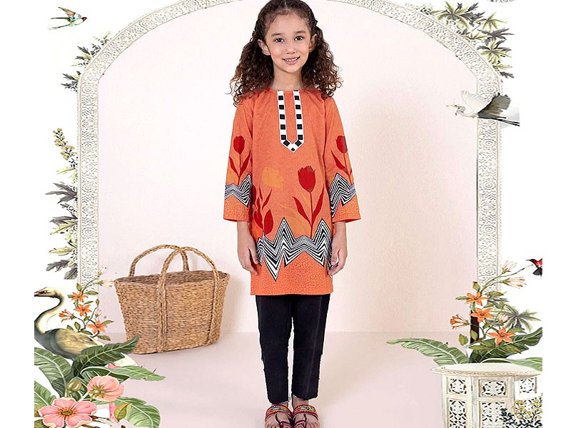 Kids 2-Piece Embroidered Lawn Dress 2024 Price in Pakistan