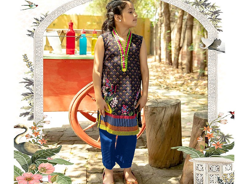 Kids 2-Piece Embroidered Lawn Dress 2024 Price in Pakistan