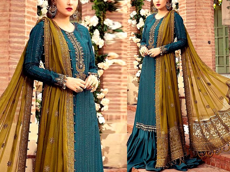 4 Piece Embroidered Chiffon/Net Suit Price in Pakistan