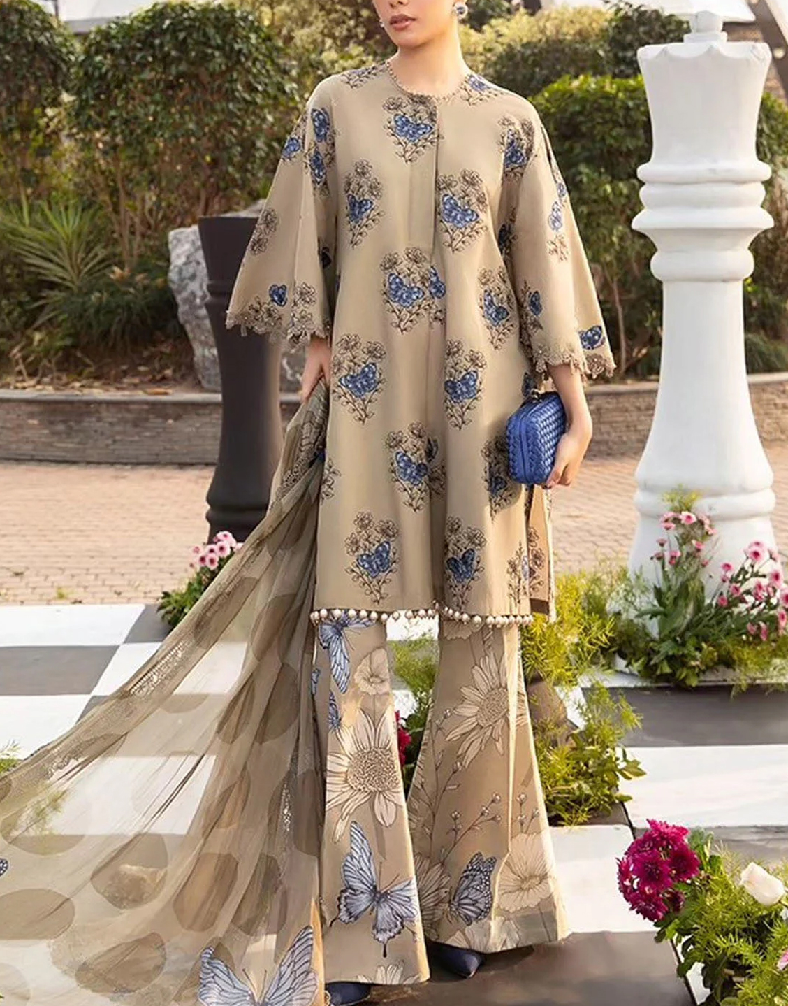 VS Printed Lawn Suit with Lawn Dupatta Price in Pakistan