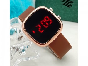 LED Rubber Strap Watch for Kids - Brown Price in Pakistan