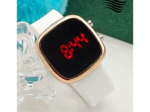 LED Rubber Strap Watch for Kids - White Price in Pakistan