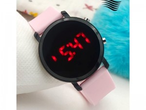 LED Rubber Strap Watch for Kids - Pink Price in Pakistan
